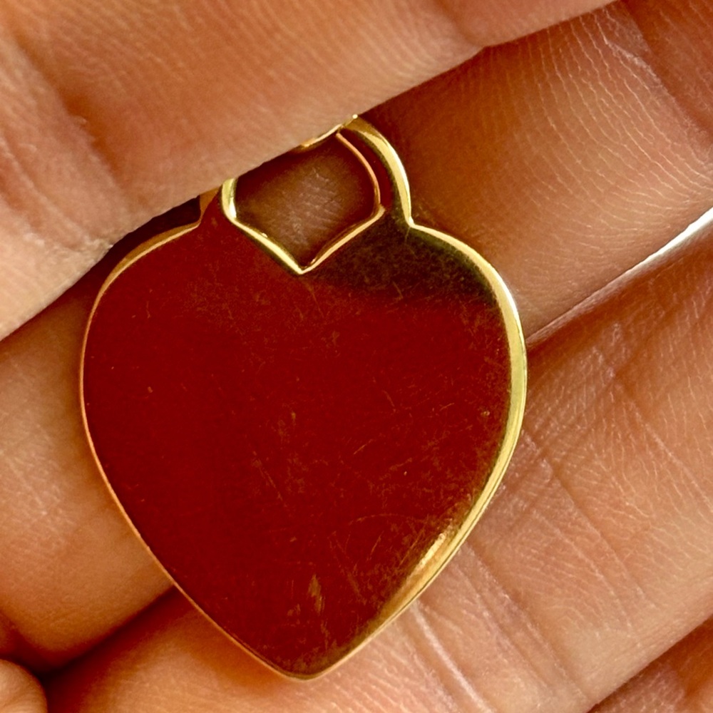TIFFANY & CO SOLID 18K 18KT GOLD HEART TAG CHARM BRACELET WITH BOX RETAIL=$8100 - Picture 10 of 12